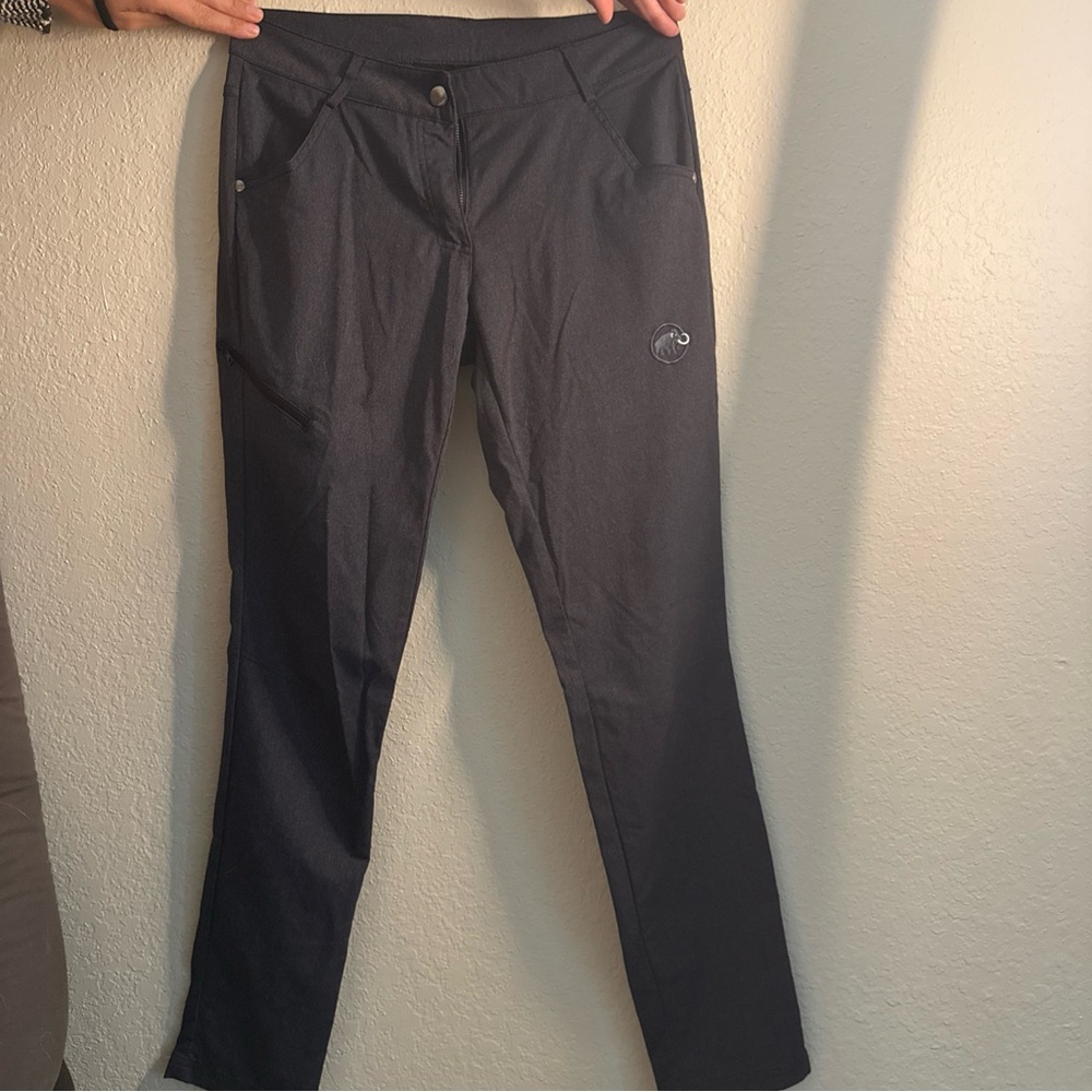 Women’s Mammut Massone Pants Black Mlange EU 36  US 6 Regular Inseam